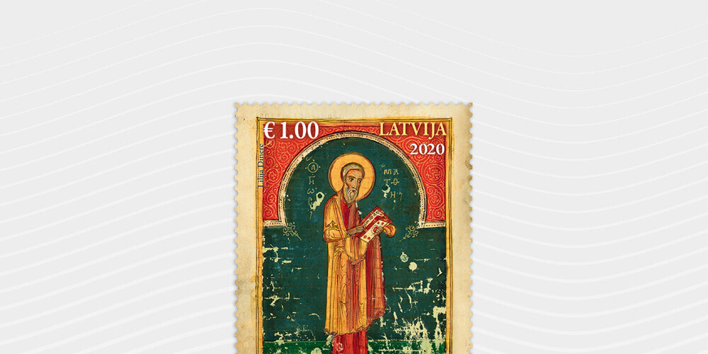 "Latvijas Pasts" izdod pastmarku par godu 1270.gada pergamenta rokrakstam Jersikas Evaņģēlijs
