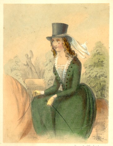 Наездница, литография Dean & Co., 1855