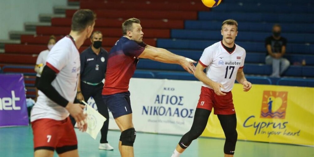 Latvijas vīriešu volejbola izlase uzvar Kipru un izvirzās D apakšgrupas vadībā
