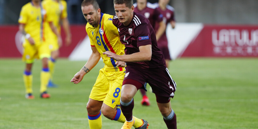 Latvijas futbola izlase Kazakeviča debijā neizmanto iespējas un spēlē neizšķirti ar Andoru