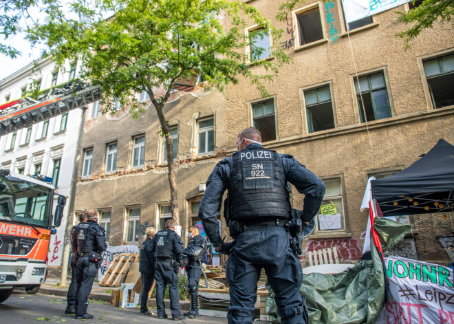 Leipcigā skvoteru protesti pāraug vardarbībā