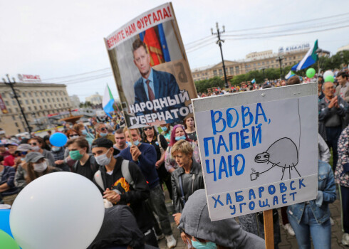 Protesti Habarovskā 2020. gada 5. septembrī.