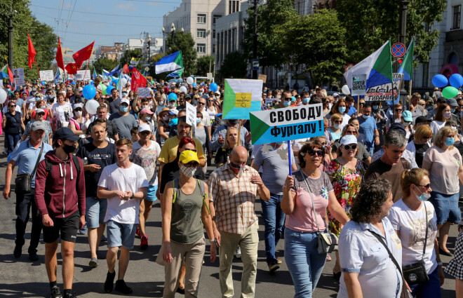 Protesti Habarovskā 2020. gada 5. septembrī.