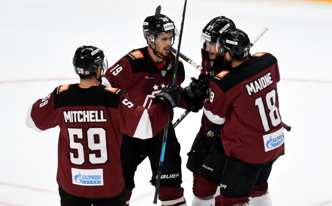 Kontinentālās hokeja līgas spēle starp Rīgas "Dinamo" un Maskavas apgabala "Vitjaz" komandām ''Arēnā Rīga''.