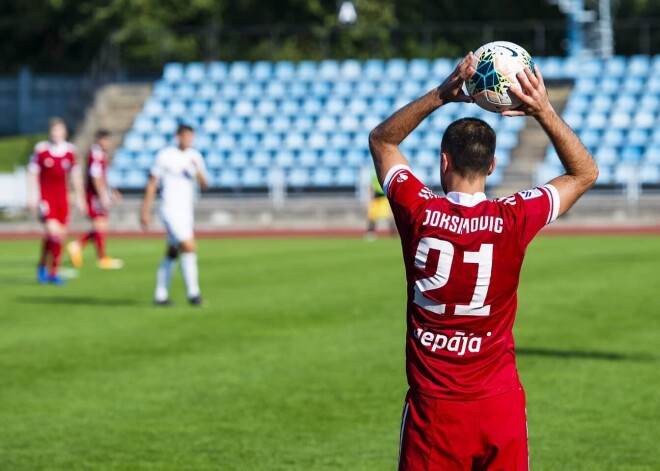 "Liepājas" futbolisti ar uzvaru pār "Metta" komandu ielaužas līgas labāko vienību pieciniekā