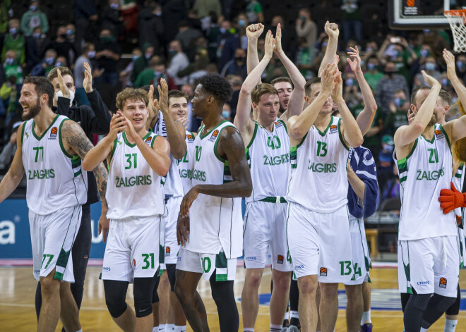 FOTO: “Maska aptur vīrusu, bet ne emocijas!” Tūkstoši basketbola līdzjutēju Kauņā atbalsta “Žalgiri”