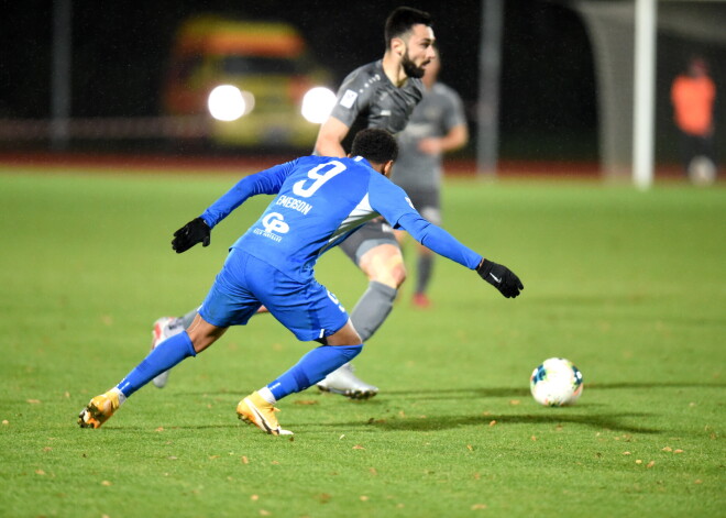 Krāšņā un rezultatīvā mačā RFS futbolisti iekļūt Latvijas kausa pusfinālā pēc uzvaras pār "Riga"