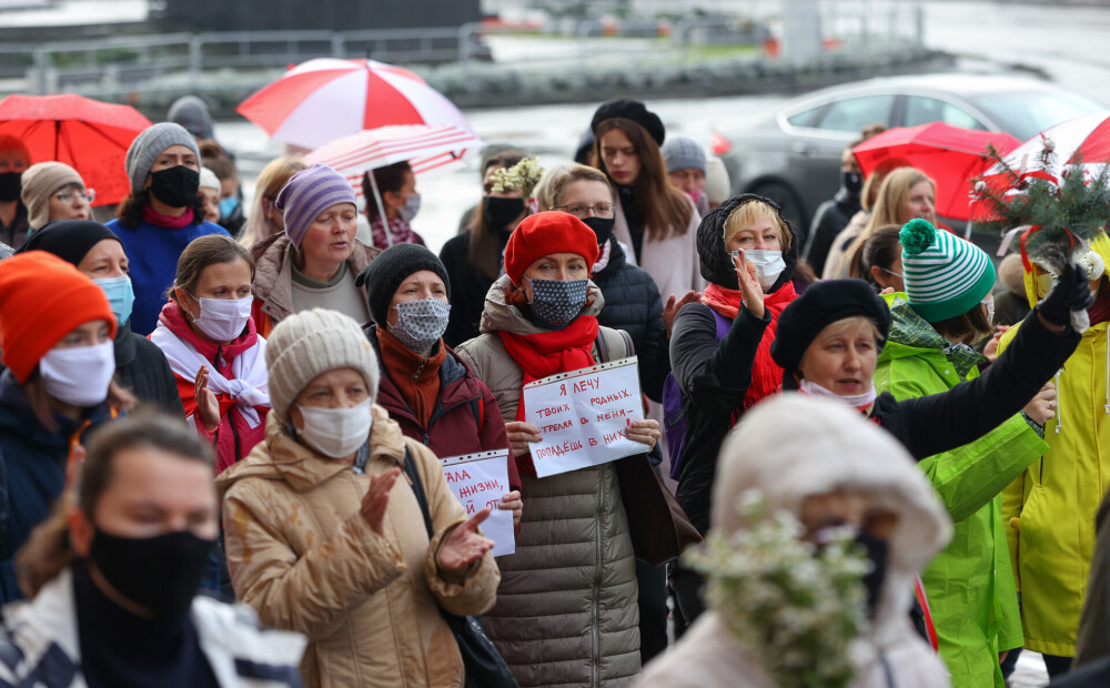 Minskā aizturētas vairākas sieviešu demonstrācijas dalībnieces