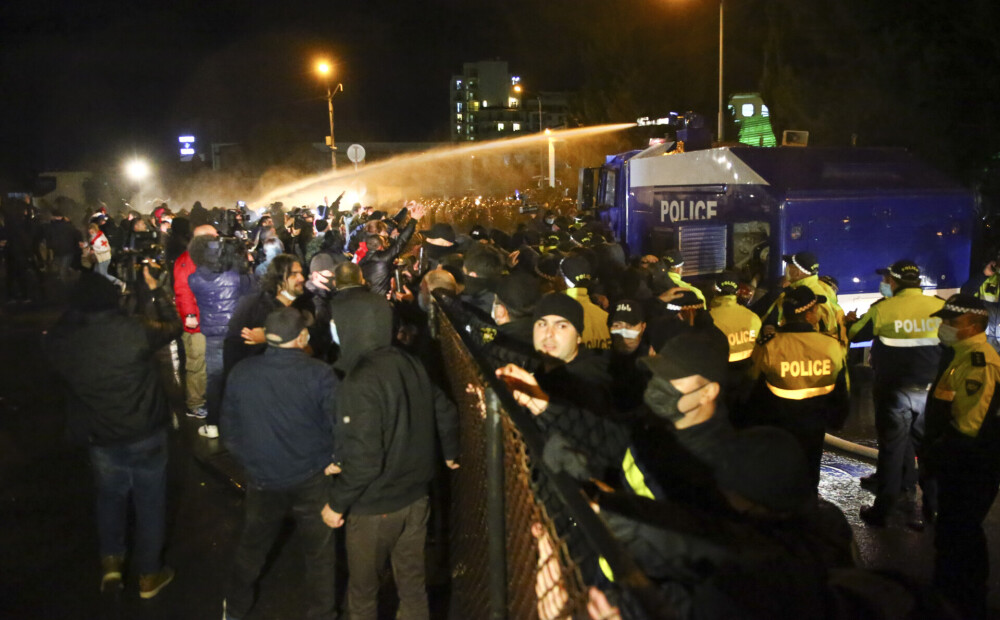 The Tbilisi opposition is protesting demanding new parliamentary elections