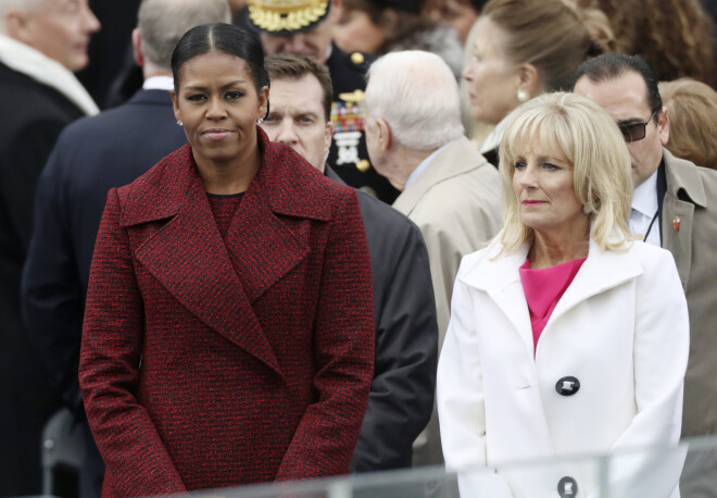 Mišela Obama un Džila Baidena. 