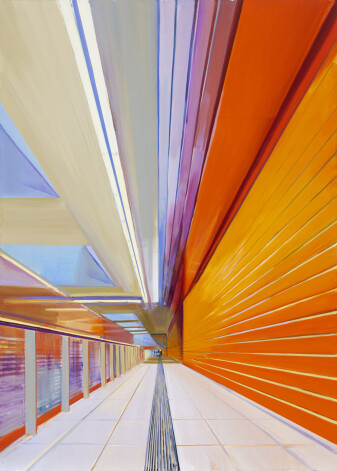 Vineta Kaulača. “Krustpunkts” (2020,, audekls/eļļa, 250x180cm).