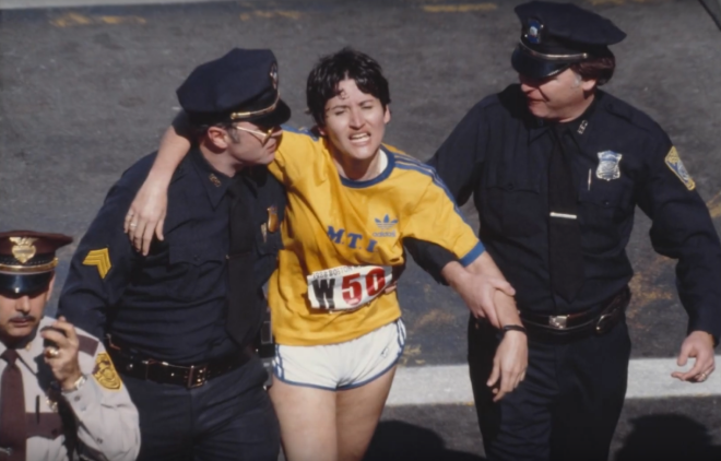 Rouzija Ruīza, īsi pēc negodīgā finiša 1980. gada Ņujorkas maratonā.