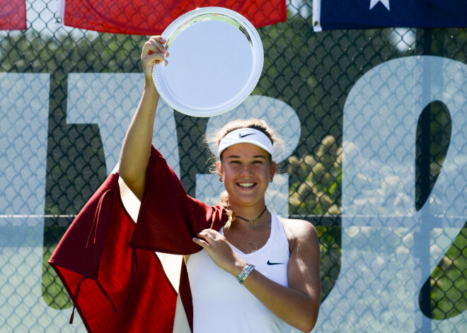 Latvijas tenisiste Kamilla Bartone izcīna savu pirmo ITF titulu