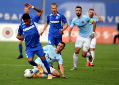 "Optibet" Latvijas futbola virslīgas spēle Skonto stadionā, kurā tiekas FC "Riga" un FK "RFS" komandas.