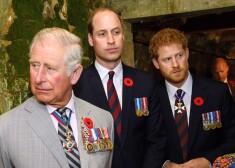 Prince Charles, Prince William and Prince Harry visit the tunnel and trenches at Vimy Memorial Park