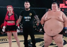VIDEO: nejēdzīgākā cīņa MMA vēsturē! Krievu cīkstone ringā noslāna 240 kilogramus smagu milzi