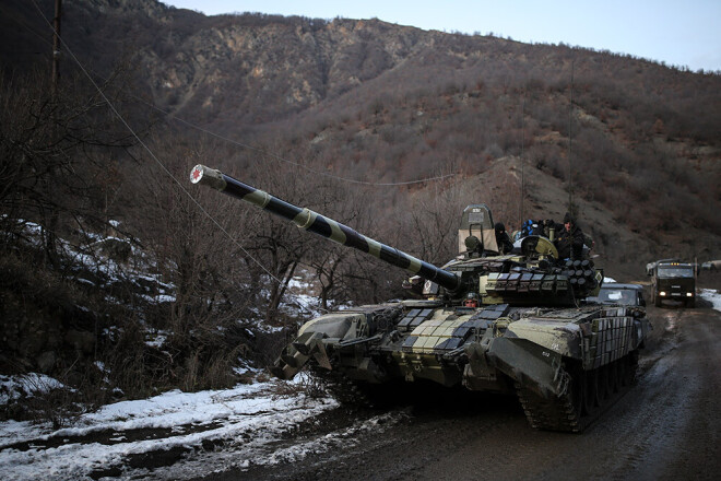 Azerbaidžānas armijas tanks.