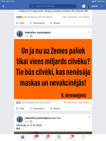 Tagad kādu laiku Jeremejevs sociālajos tīklos neizpaudīsies, jo viņš ir apcietināts.