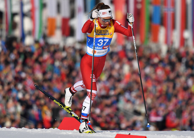 Distanču slēpotāja Eiduka sprinta kvalifikācijā izcīna rekordaugsto 14. vietu, bet izstājas jau ceturtdaļfinālā