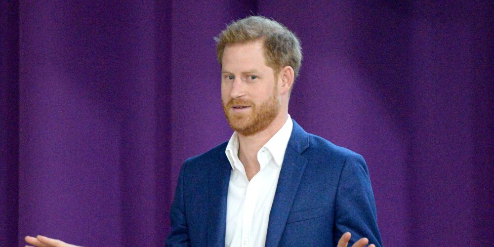 Prince Harry attends a school assembly with Year 11 students, during his visit to Nottingham Academy to mark World Mental Health Day
