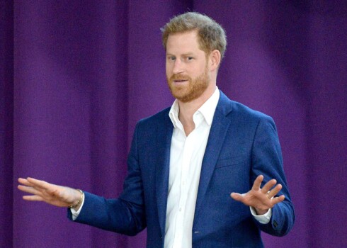 Prince Harry attends a school assembly with Year 11 students, during his visit to Nottingham Academy to mark World Mental Health Day