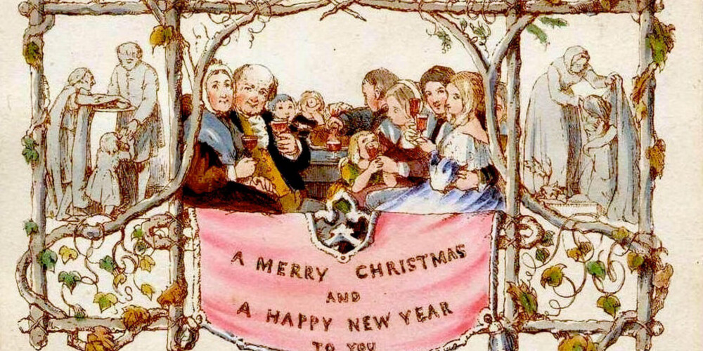 Pasaulē pirmā gadu mijas apsveikuma kartīte tapa 1843. gadā: tajā turīgi angļu pilsoņi cilāja vīna glāzes