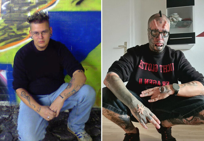 39 gadus vecais vācietis par pirmo modifikāciju izlēma 2007.gadā, kad TV redzēja, ka kāds vīrietis sev piestiprina dzelkšņus.