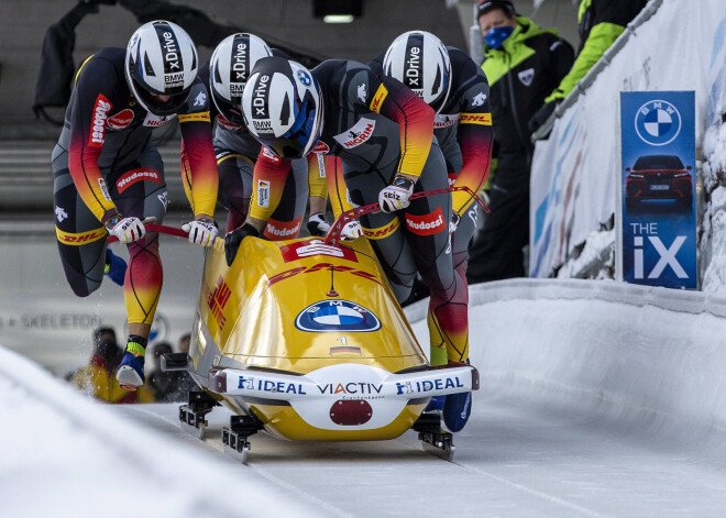 Frīdrihs turpina dominēt un triumfē arī Eiropas čempionātā bobslejā četriniekiem