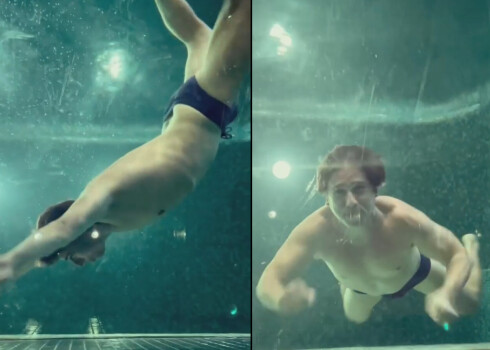 "Дельфин в возрасте": Максим Галкин поплавал в бассейне и поиронизировал над собой