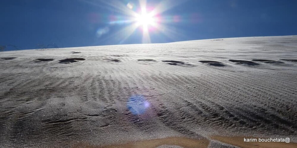 VIDEO: sniegu šogad sagaida pat Sahāras tuksnesī