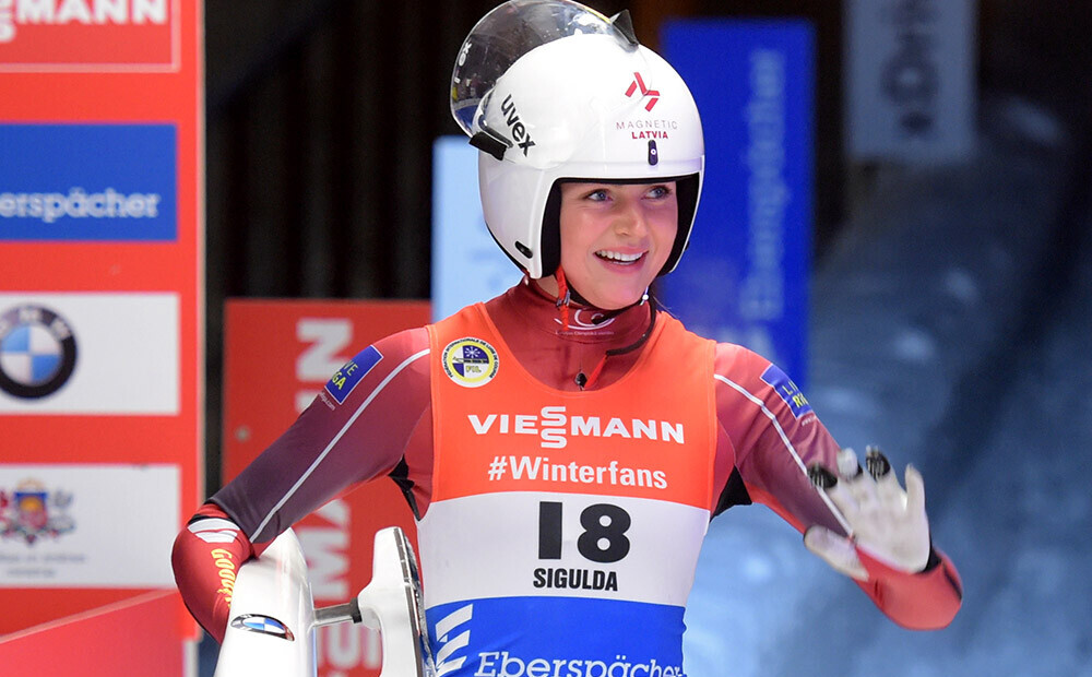 Kamaniņu braucēja Ulla Zirne pasaules čempionātā sprintā izcīna desmito vietu; Aparjodei 13.vieta