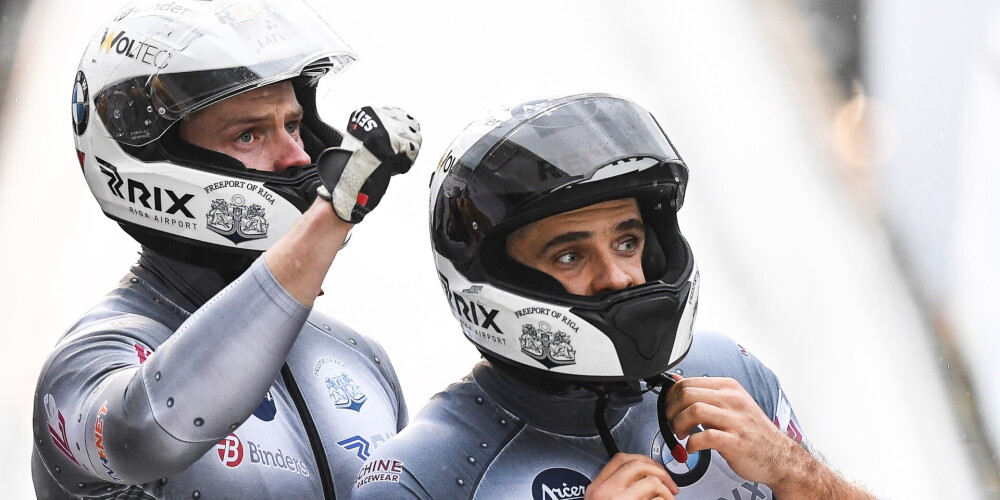 Ķibermanis un Miknis izcīna otro vietu Pasaules kausa divnieku sacensībās bobslejā