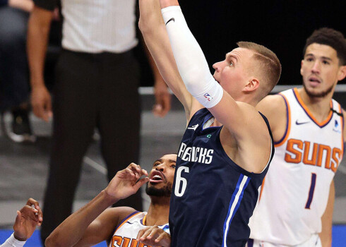 Kristaps Porziņģis laukumā pavadīja 34 minūtes un 13 sekundes, kas viņam ir lielākais spēles laiks šajā sezonā.