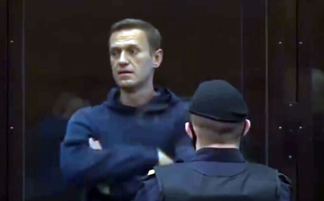 Aleksejs Navaļnijs Maskavas tiesā.