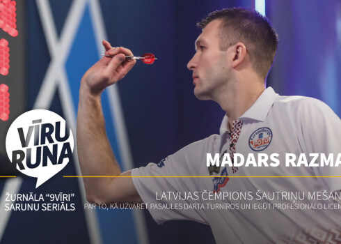 Latvijas čempions šautriņu mešanā Madars Razma: "Galvenais ir nokaitināt pretinieku - tā ir daļa no šova"