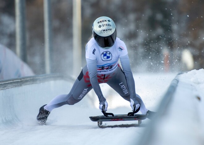 Skeletoniste Tērauda pēc diviem braucieniem pasaules čempionātā ieņem 21. vietu