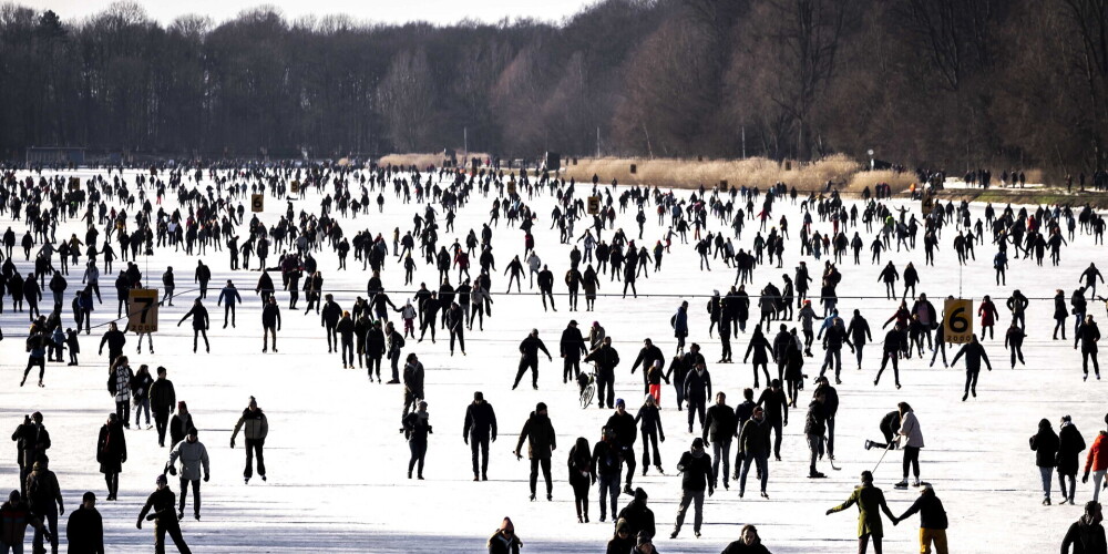 ФОТО: жители Нидерландов рано обрадовались замерзшим водоемам