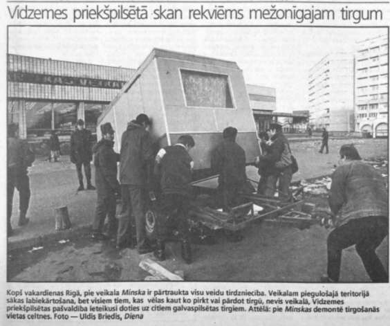 Pagājušā gadsimtu deviņdesmito gadu pirmajā pusē veikala “Minska” vārds it bieži vīdēja laikrakstu “aso hroniku” virsrakstos (attēlā – 1993. gada 16. aprīļa “Diena”).