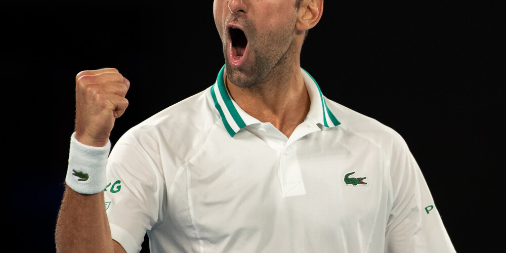 Džokovičs pārtrauc Karaceva uzvaru sēriju un devīto reizi karjerā sasniedz "Australian Open" finālu