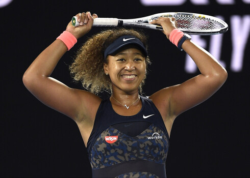 Japāniete Naomi Osaka priecājas par triumfu "Australian Open".