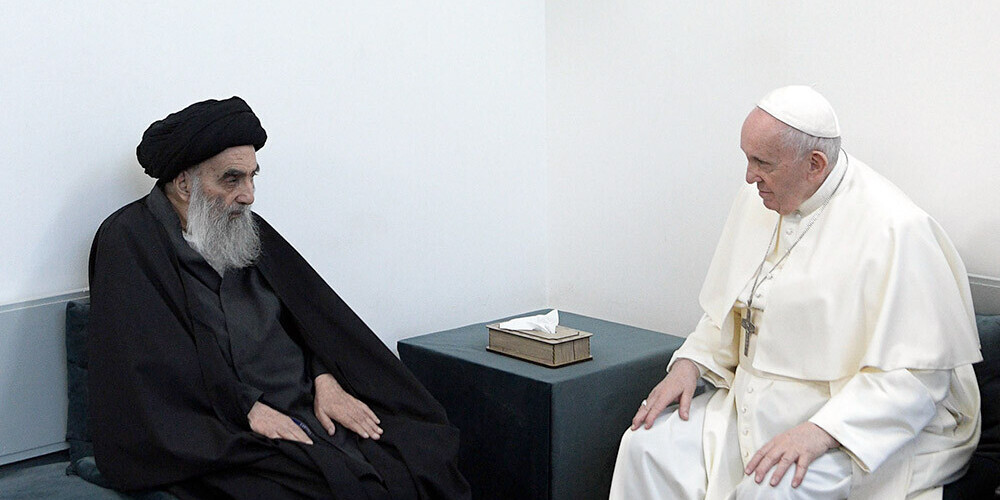 Pāvests Francisks Irākā ticies ar ietekmīgo šiītu garīdznieku Ali as Sistani