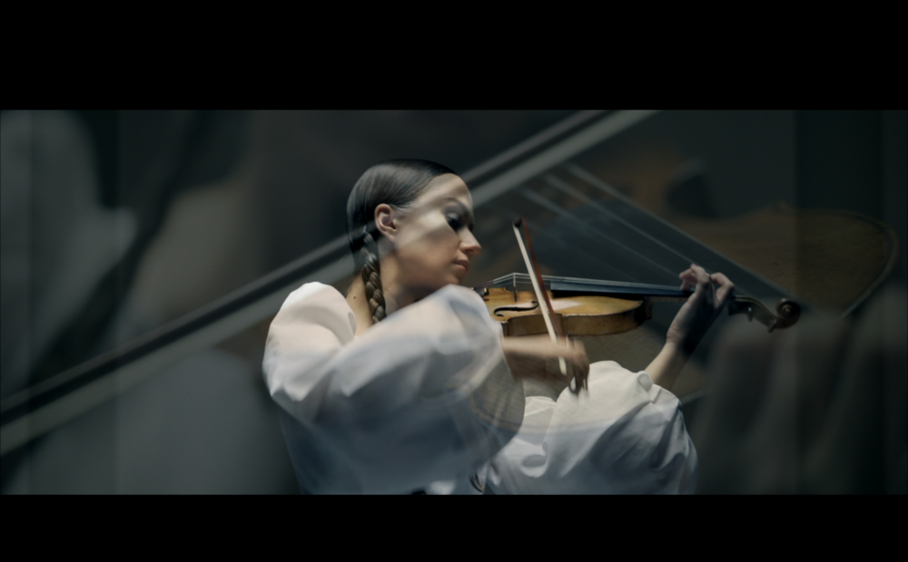 Kristīne Balanas, a world-renowned domestic violinist, offers a new music video