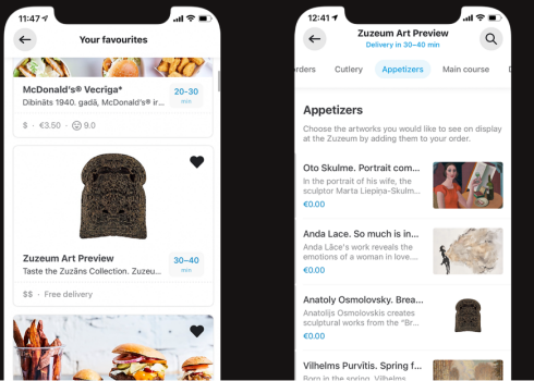 "Zuzeum" ēdienu piegādes lietotnē "Wolt" atklāj digitālo mākslas galeriju