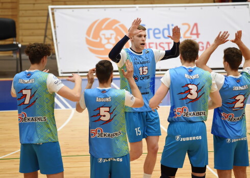 "Lūšu" volejbolisti panāk izšķirošo spēli Latvijas čempionāta finālsērijā