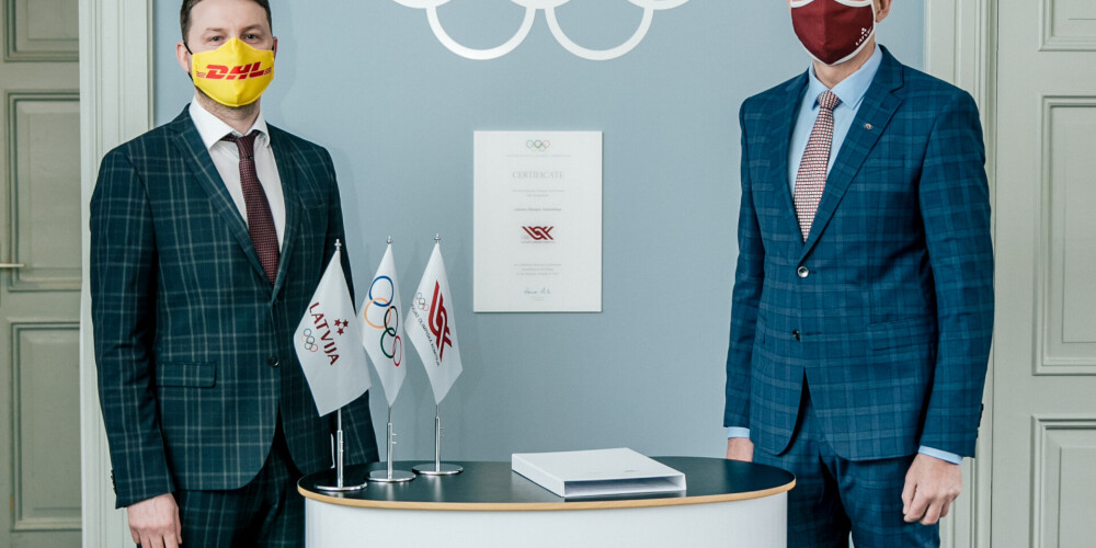 Latvijas Olimpiskā komiteja parakstījusi sadarbības līgumu ar "DHL Latvia"