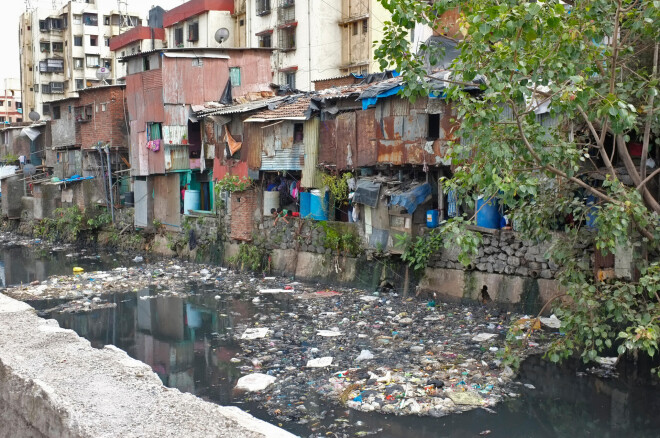 Dharavi pilsēta, Indija.