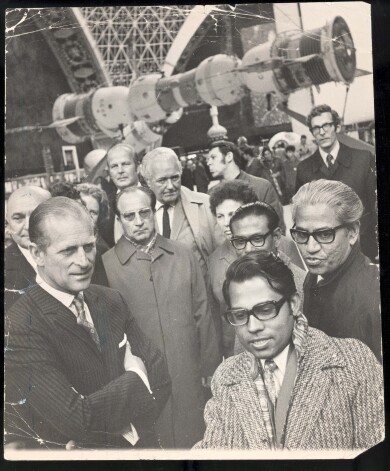 Princis Filips 1973. gadā Maskavā, iepazīstot PSRS kosmonautikas sasniegumus.