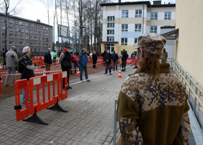 Vakcinācijas centrs Daugavpils sporta kompleksā, kur 17. un 18. aprīlī ikvienam iedzīvotājam iespējams vakcinēties pret "Covid-19".