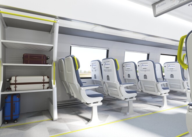 FOTO: ar vizualizācijām parāda, kāds varētu izskatīties "Rail Baltica" nākotnes ātrgaitas vilciens
