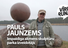 Tēlnieks Pauls Jaunzems: "Skici neveidoju - uzreiz ķeros pie akmens kalšanas"